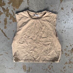 Zara Tan Sleeveless Crop